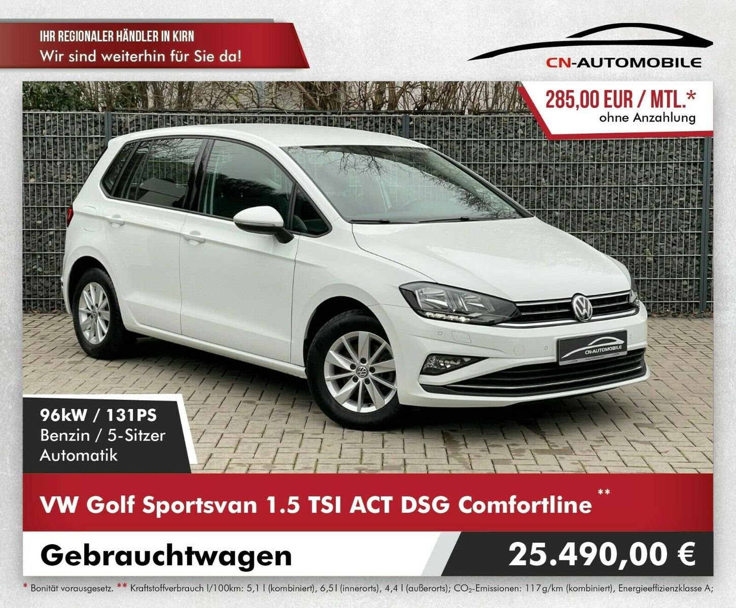 Volkswagen Golf Sportsvan 1.5 TSI ACT DSG Comfortline